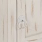 vidaXL Mesita de noche de madera maciza de mango blanca 40x30x50 cm