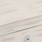 vidaXL Mesita de noche de madera maciza de mango blanca 40x30x50 cm