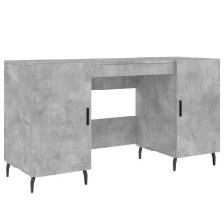 vidaXL Escritorio madera de ingeniería gris hormigón 140x50x75 cm