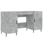 vidaXL Escritorio madera de ingeniería gris hormigón 140x50x75 cm