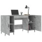 vidaXL Escritorio madera de ingeniería gris hormigón 140x50x75 cm