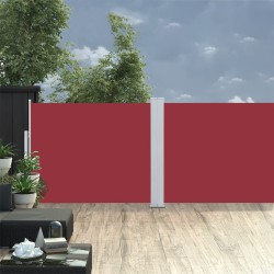 vidaXL Toldo lateral retráctil rojo 140x1000 cm 