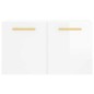 vidaXL Armario pared madera contrachapada blanco brillo 60x36,5x35 cm vidaXL Armario pared madera contrachapada blanco brillo 60x36,5x35 cm