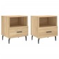 vidaXL Mesita noche 2 uds madera ingeniería roble Sonoma 40x35x47,5 cm