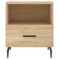 vidaXL Mesita noche 2 uds madera ingeniería roble Sonoma 40x35x47,5 cm