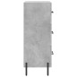 vidaXL Aparador de madera contrachapada gris hormigón 34,5x34x90 cm
