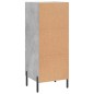 vidaXL Aparador de madera contrachapada gris hormigón 34,5x34x90 cm