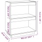 vidaXL Estantería madera maciza de pino blanca 60x35x71 cm