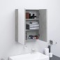vidaXL Armario de espejo de baño MDF gris hormigón 60x15x75 cm vidaXL Armario de espejo de baño MDF gris hormigón 60x15x75 cm