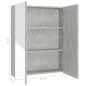 vidaXL Armario de espejo de baño MDF gris hormigón 60x15x75 cm vidaXL Armario de espejo de baño MDF gris hormigón 60x15x75 cm