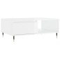 vidaXL Mesa de centro madera de ingeniería blanco brillo 90x60x35 cm vidaXL Mesa de centro madera de ingeniería blanco brillo 90x60x35 cm