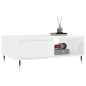vidaXL Mesa de centro madera de ingeniería blanco brillo 90x60x35 cm vidaXL Mesa de centro madera de ingeniería blanco brillo 90x60x35 cm