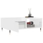vidaXL Mesa de centro madera de ingeniería blanco brillo 90x60x35 cm vidaXL Mesa de centro madera de ingeniería blanco brillo 90x60x35 cm