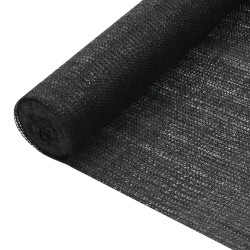vidaXL Red de privacidad HDPE negro 1,2x10 m 75 g/m² 