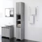 vidaXL Armario de baño madera contrachapada gris Sonoma 30x30x183,5 cm