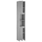 vidaXL Armario de baño madera contrachapada gris Sonoma 30x30x183,5 cm