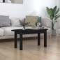 vidaXL Mesa de centro de madera maciza de pino negro 80x40x35 cm vidaXL Mesa de centro de madera maciza de pino negro 80x40x35 cm