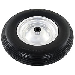vidaXL Rueda de carretilla con eje macizo PU 4.00-8 390 mm