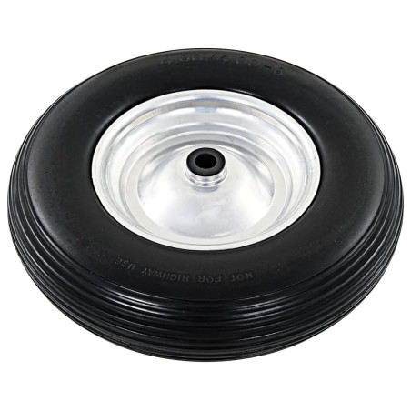 vidaXL Rueda de carretilla con eje macizo PU 4.00-8 390 mm