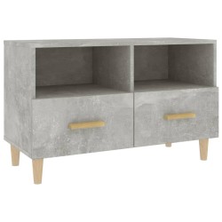 vidaXL Mueble para TV madera contrachapada gris hormigón 80x36x50 cm