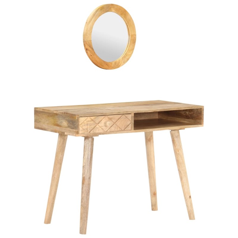 vidaXL Tocador de madera maciza de mango 100x50x76 cm vidaXL Tocador de madera maciza de mango 100x50x76 cm