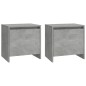 vidaXL Mesitas de noche 2 uds madera de ingeniería gris hormigón vidaXL Mesitas de noche 2 uds madera de ingeniería gris hormigón