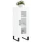 vidaXL Aparador de madera contrachapada blanco brillante 34,5x34x90 cm vidaXL Aparador de madera contrachapada blanco brillante 34,5x34x90 cm