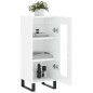 vidaXL Aparador de madera contrachapada blanco brillante 34,5x34x90 cm vidaXL Aparador de madera contrachapada blanco brillante 34,5x34x90 cm