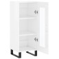 vidaXL Aparador de madera contrachapada blanco brillante 34,5x34x90 cm vidaXL Aparador de madera contrachapada blanco brillante 34,5x34x90 cm