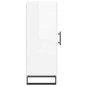 vidaXL Aparador de madera contrachapada blanco brillante 34,5x34x90 cm vidaXL Aparador de madera contrachapada blanco brillante 34,5x34x90 cm