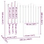 vidaXL Cabecero de cama madera maciza de pino 126x4x110 cm vidaXL Cabecero de cama madera maciza de pino 126x4x110 cm