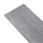 vidaXL Lamas para suelo PVC autoadhesivas gris madera mate 5,02m² 2mm