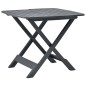 vidaXL Mesa de jardín plegable de plástico gris antracita 79x72x70 cm vidaXL Mesa de jardín plegable de plástico gris antracita 79x72x70 cm