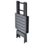 vidaXL Mesa de jardín plegable de plástico gris antracita 79x72x70 cm vidaXL Mesa de jardín plegable de plástico gris antracita 79x72x70 cm