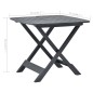 vidaXL Mesa de jardín plegable de plástico gris antracita 79x72x70 cm vidaXL Mesa de jardín plegable de plástico gris antracita 79x72x70 cm