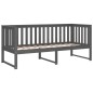 vidaXL Sofá cama madera maciza de pino gris 80x200 cm