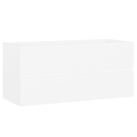vidaXL Armario para lavabo madera contrachapada blanco 100x38,5x45 cm