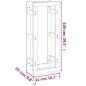 vidaXL Estante para leña madera maciza de pino blanco 41x25x100 cm