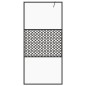 vidaXL Mampara de ducha accesible vidrio ESG claro negro 80x195 cm