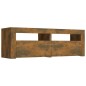vidaXL Mueble de TV con luces LED roble ahumado 120x35x40 cm