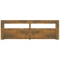 vidaXL Mueble de TV con luces LED roble ahumado 120x35x40 cm