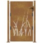 vidaXL Puerta de jardín acero corten diseño hierba 105x155 cm vidaXL Puerta de jardín acero corten diseño hierba 105x155 cm