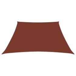 vidaXL Toldo de vela trapezoidal tela oxford terracota 3/4x3 m