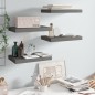 vidaXL Estantes flotantes de pared 4 uds MDF gris brillo 40x23x3,8 cm vidaXL Estantes flotantes de pared 4 uds MDF gris brillo 40x23x3,8 cm