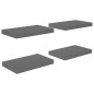 vidaXL Estantes flotantes de pared 4 uds MDF gris brillo 40x23x3,8 cm vidaXL Estantes flotantes de pared 4 uds MDF gris brillo 40x23x3,8 cm