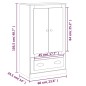 vidaXL Aparador de madera contrachapada gris Sonoma 60x35,5x103,5 cm vidaXL Aparador de madera contrachapada gris Sonoma 60x35,5x103,5 cm