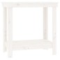 vidaXL Banco de trabajo de madera maciza de pino blanco 80x50x80 cm