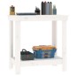vidaXL Banco de trabajo de madera maciza de pino blanco 80x50x80 cm