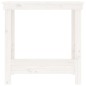 vidaXL Banco de trabajo de madera maciza de pino blanco 80x50x80 cm