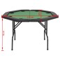 vidaXL Tablero de póker plegable en 2 octogonal verde 8 jugadores vidaXL Tablero de póker plegable en 2 octogonal verde 8 jugadores